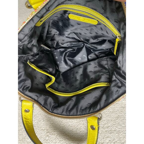 VTG Juicy Couture Summer Small Tote Straw Woven Gold Y2K Coastal Hawaii - Picture 12 of 16